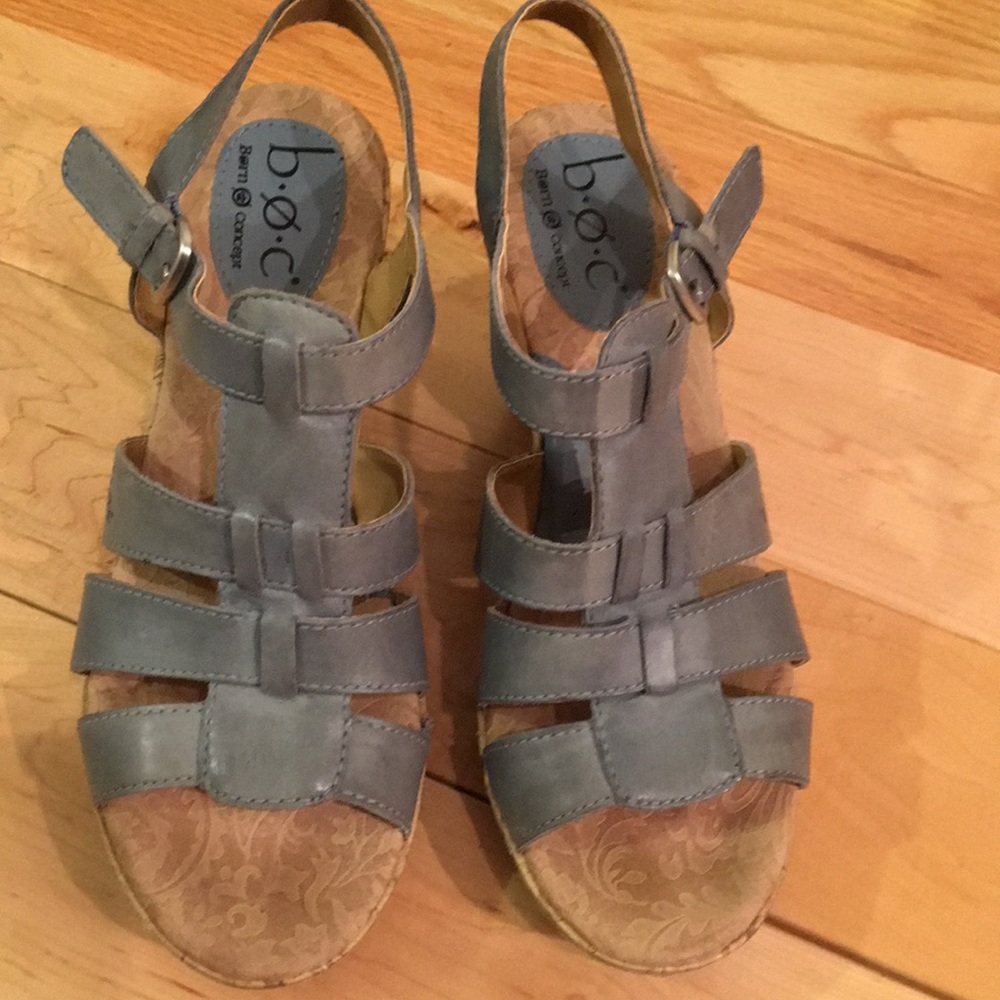 B.o.c. Born Concepts Blue Leather Sandal, 8